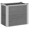 vidaXL Garden Raised Bed Grey 50 x 30 x 22 cm WPC and Aluminium