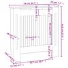 vidaXL MDF Radiator Cover White 78 cm