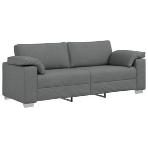 vidaXL Sofa Dark Grey 219 x 77 x 82 cm Fabric