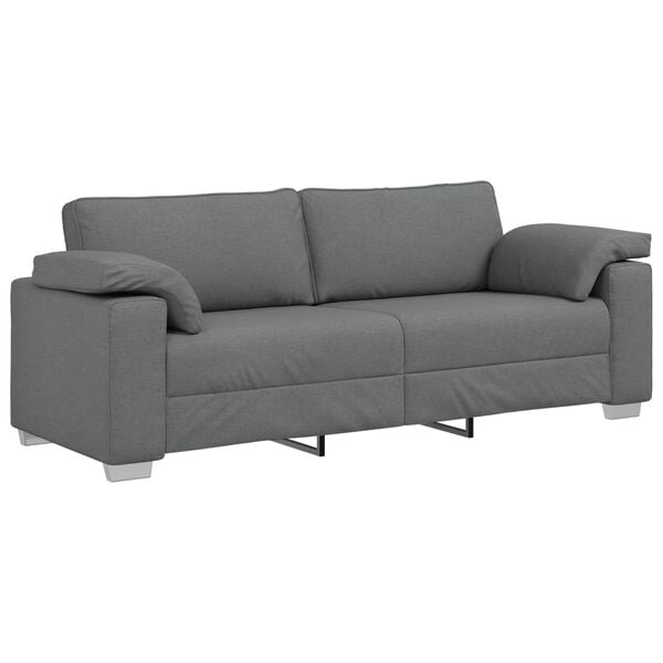 vidaXL Sofa Dark Grey 219 x 77 x 82 cm Fabric