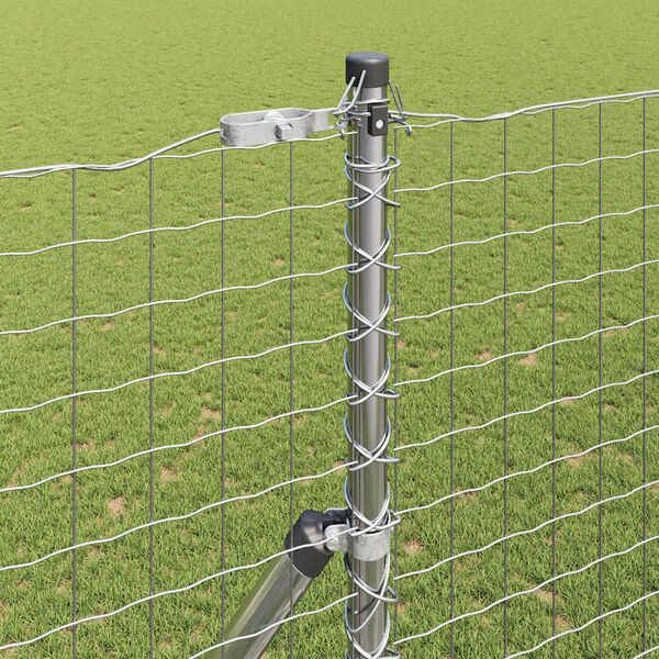 vidaXL Fence Post Other 52 pcs Grey 3.2 x 3.2 x 200 cm Steel