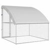 vidaXL Dog Kennel with Storage Silver 2 x 2 x 2 m Steel