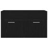 vidaXL Sink cabinet Black Oak 38.5 x 100 x 46 cm Engineered Wood