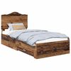 vidaXL Bed Frame with Headboard Old Wood 90 x 190 cm Engineered Wood
