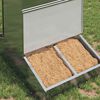 vidaXL Pig Feeder Silver 82 x 51 x 91.5 cm Galvanised Steel