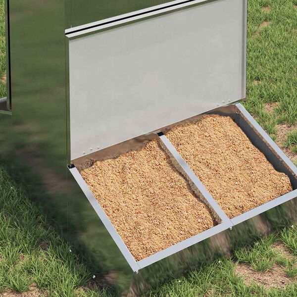 vidaXL Pig Feeder Silver 82 x 51 x 91.5 cm Galvanised Steel