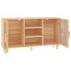 vidaXL Sideboard Brown 105x30x60 cm Solid Wood Pine and Natural Rattan