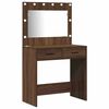 vidaXL Dressing Table 3 pcs Brown 40 x 41 x 75 cm Engineered wood