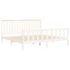 vidaXL Bed Frame without Mattress White 200x200 cm Solid Wood Pine