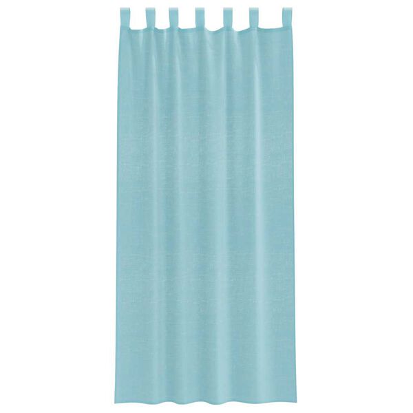 vidaXL Voile Curtains with Loops 2 pcs Turquoise 140x225 cm