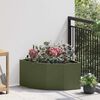 vidaXL Corner Planter Olive green 60 x 60 x 35 cm Steel
