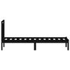 vidaXL Bed Frame without Mattress Black Small Single Solid Wood
