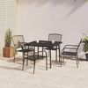 vidaXL 5 Piece Garden Dining Set Anthracite Steel