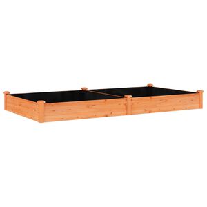 vidaXL Garden Raised Bed with Liner Brown 240x120x25 cm Solid Wood Fir