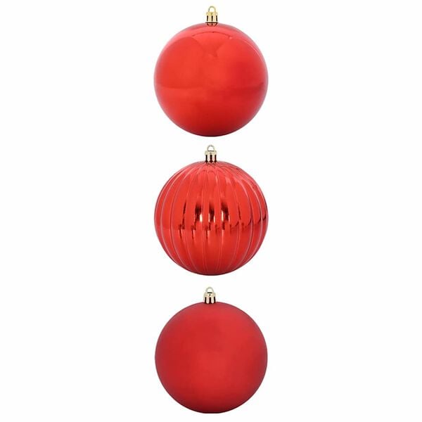 vidaXL Christmas Bauble Set 3 pcs Red Plastic