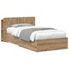 vidaXL Bed Frame with Storage Artisan Oak 90 x 200 cm Engineered Wood