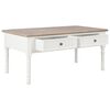 vidaXL Coffee Table White 100x50x46 cm Solid Wood Paulownia