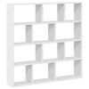 vidaXL Wall Cube Shelf 12 Compartments White Engineered Wood