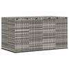 vidaXL Garden Cushion Box PE Rattan 194x100x103 cm Grey