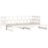 vidaXL Daybed with Trundle without Mattress White 80x200 cm Solid Wood
