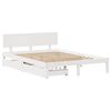vidaXL Bed Frame with Drawers without Mattress White 150x200 cm King Size