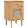 vidaXL Bedside Cabinet SENJA Rattan Look Brown 40x35x65 cm Solid Wood Pine