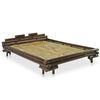 vidaXL Bed Frame without Mattress Dark Brown Bamboo 140x200 cm
