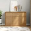 vidaXL Sideboard SAUDA Oak 114x43x75.5 cm Solid Wood Pine
