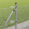 vidaXL Fence Post Silver 25 x 0.6 m (12 x 12 mm mesh) Steel