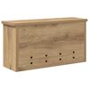 vidaXL Wall-Mounted Coat Rack with Shelf Artisan oak 50 x 16 x 26 cm