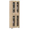 vidaXL Highboard with Door Sonoma Oak 60 x 35 x 182 cm Engineered Wood