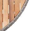 vidaXL Garden Table Grey 115x74 cm Poly Rattan and Acacia Wood