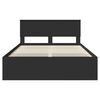 vidaXL Bed Frame with Headboard Black 150 x 200 cm Engineered wood
