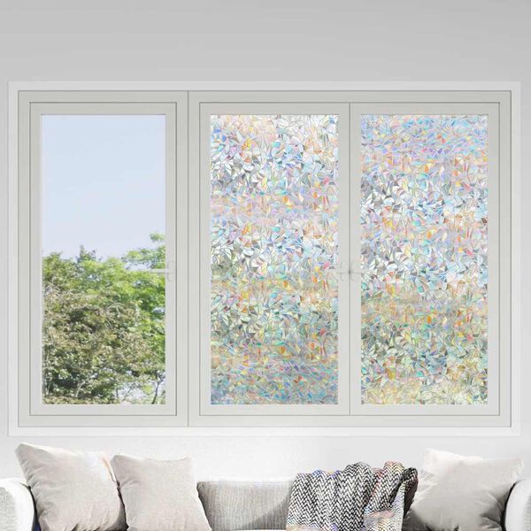 vidaXL Window Films 3 pcs Frosted 3D Rainbow Pattern PVC