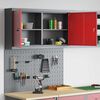vidaXL Tool Cabinet and Pegboard Set 3 pcs Red 100 x 20 x 115 cm Steel