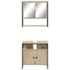 vidaXL 2 Piece Bathroom Furniture Set Sonoma Oak Engineered Wood