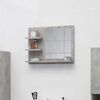 vidaXL Bathroom Mirror Concrete Grey 60x10.5x45 cm Engineered Wood