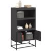 vidaXL Highboard Black 68.5x38.5x123.5 cm Steel