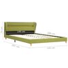 vidaXL Bed Frame with LED without Mattress Green Fabric 135x190 cm Double