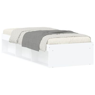 vidaXL Bed Frame White 75x190 cm Small Single