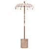 vidaXL Balinese Parasol Cream 95 x 95 x 260 cm Cotton and solid wood