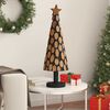 vidaXL Christmas Tree with Stand Brown 90 cm Solid teak wood