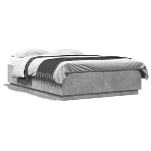 vidaXL Bed Frame without Mattress Concrete Grey 160x200 cm