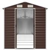 vidaXL Garden Shed Brown 191x810x198 cm Galvanised Steel
