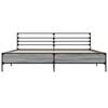 vidaXL Bed Frame without Mattress Grey Sonoma 180x200 cm Super King