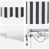vidaXL Automatic Retractable Awning with LED Anthracite&White 400x300 cm