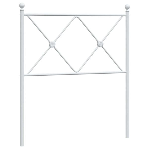 vidaXL Metal Headboard White 80cm
