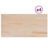 vidaXL Table Tops 4 pcs 100x50x2.5 cm Rectangular Solid Wood Pine