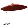 vidaXL Hanging Garden Parasol Terracotta 3 m Aluminium Pole