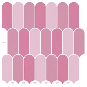 vidaXL Feather Tile 20 pcs Pink 30 x 30 cm Polyurethane and PET